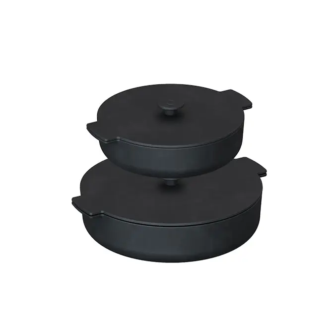 Gjutjärnsset OFYR Svarta Gjutgärnspannor 21/26 cm 2-pack