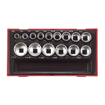Hylssats 15 delar med 1/2 tum fyrkantsfäste Teng Tools TT1215AF