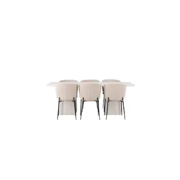 Matgrupp Venture Home Olga med 6 st Modesto stolar