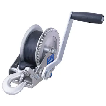 Trailervinsch Rock 545 kg inkl 8 M Band Med Krok