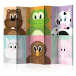 Rumsavdelare Skärmvägg Arkiio Cheerful Animals II 225x172 cm