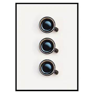 Poster Gallerix Three Cups Of Coffee