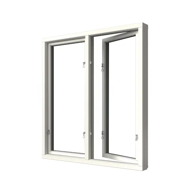 Sidohängt Fönster Elitfönster Elit Retro 3-Glas Aluminium 2-Luft