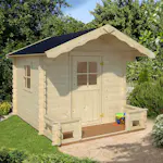 Lekstuga Palmako Stina 3,1 m² Trästuga med Altan