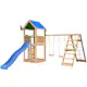 Lektorn Jungle Gym Lodge 2.1 m/2 Climb Modul Med Blå Rutschkana
