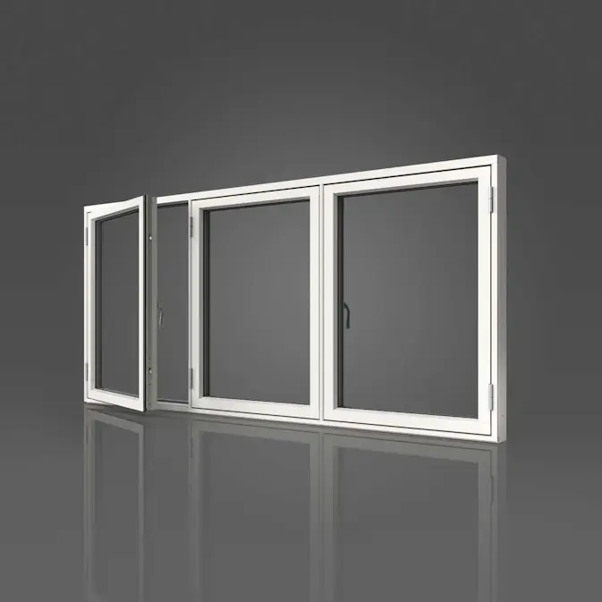 Sidohängt Fönster Elitfönster Original Aluminium 100 3-Luft