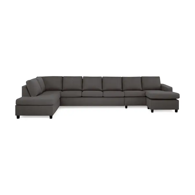 6-sitssoffa Basic Home Crazy U-formad med Divan och Schäslong XXL 407 cm