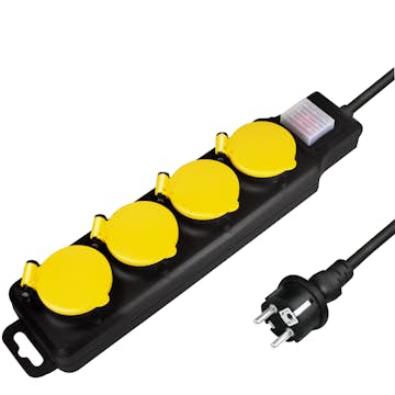 Grenuttag LogiLink 4-vägs Med Brytare Utomhusbruk IP44