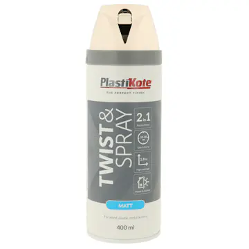 Sprayfärg Plasti-kote T&S Vit Matt 400 ml