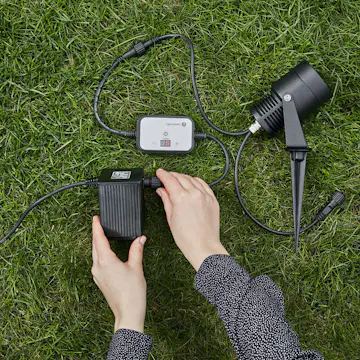 Trädgårdsspot Markslöjd Garden 24 Ljussensor & Timer för Utebelysning