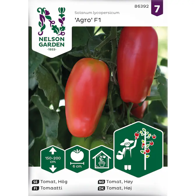 Frö Nelson Garden Tomat Hög Agro F1