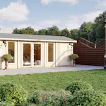 Attefallshus Luoman Lillevilla Kumpunen 18m² Komplett Stuga med Sadeltak