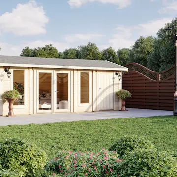 Attefallshus Luoman Lillevilla Kumpunen 18m² Komplett Stuga med Sadeltak