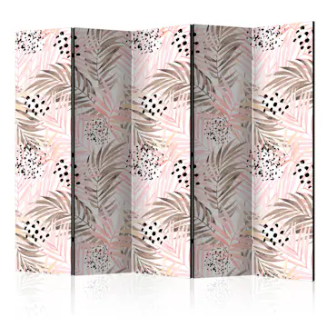 Rumsavdelare Skärmvägg Arkiio Pink Palm Leaves II 225x172 cm