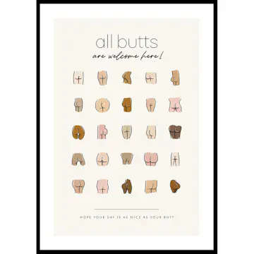 Poster Gallerix All Butts Are Welcome