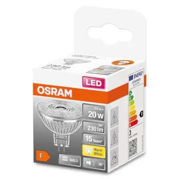 LED-Lampa Osram Mr16 (20) Gu5.3 36gr 2.6W
