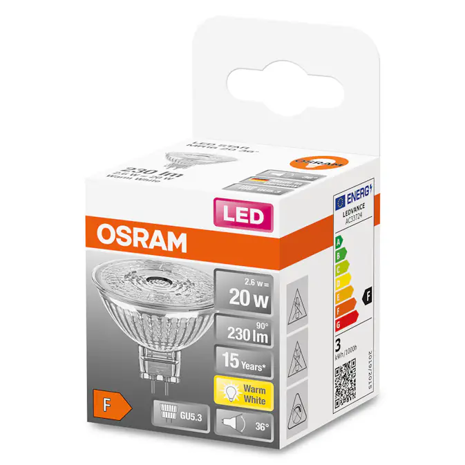 LED-Lampa Osram Mr16 (20) Gu5.3 36gr 2.6W
