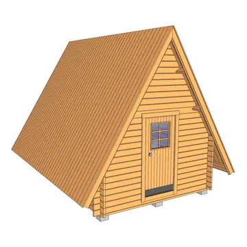 Friggebod Baseco Tjakke 15 m² Stuga Byggsats med Loft & Sadeltak