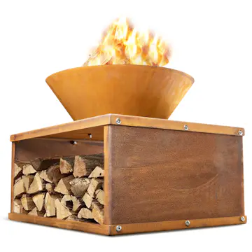 Eldstad Lyfco Cortenstål Skål med Bord