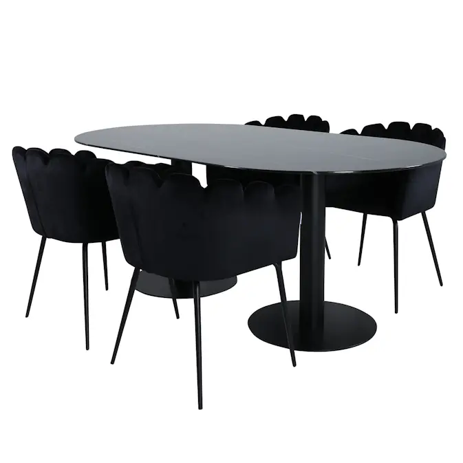 Matgrupp Venture Home Oslo med 4 Limhamn Stolar