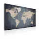 Tavla Arkiio World Map Shades Of Grey