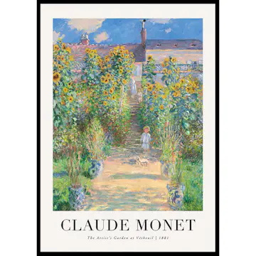 Poster Gallerix The Artists Garden 1881 By Claude Monet