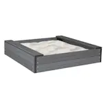 Sandlåda Nordic Play 120X120 cm Inkl. Nät och 240 Kg Sand