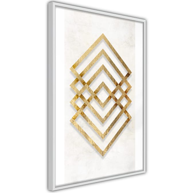 Poster Artgeist Affisch Golden Geometry