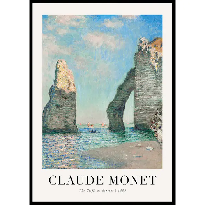 Poster Gallerix The Cliffs At Etretat 1885 By Claude Monet