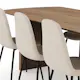 Matgrupp Bark Richeto Rektangulärt Matbord 240 cm med 6 Polar Matstol