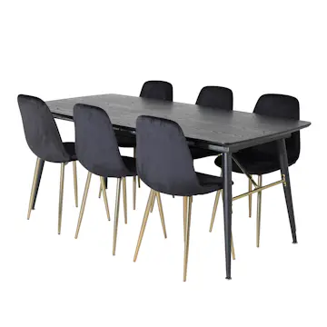 Matgrupp Venture Home Gold med 6 Polar Stolar