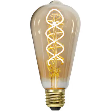 LED-lampa Star Trading E27 ST64 Decoled Spiral Amber Dimbar 3,2W