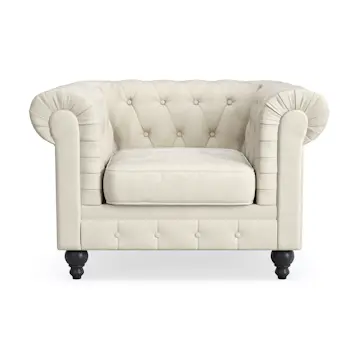 Fåtölj Manor House Chesterfield Lyx Fåtölj i Sammet