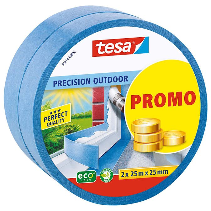 Maskeringstejp Tesa 2P 25 mm x 25 m Outdoor