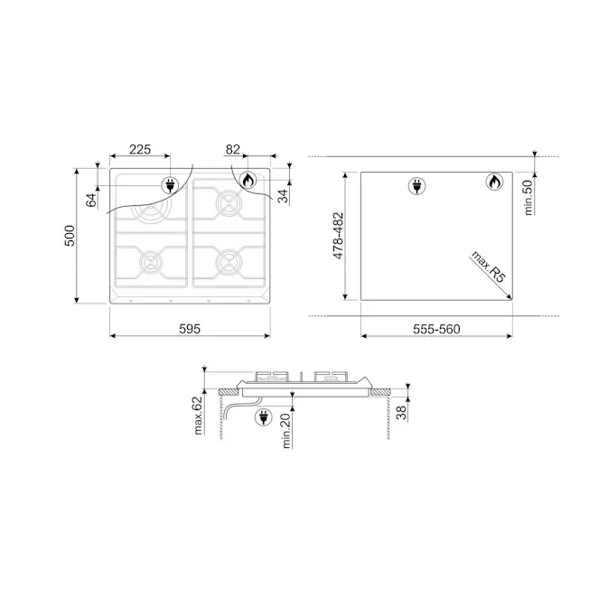 Gashäll Smeg Colonial SRV864