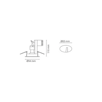Downlight SG ARMATUREN Jupiter Outdoor 6,5W 360Lm 3000K