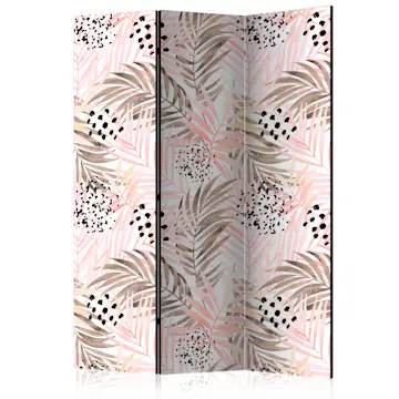 Rumsavdelare Skärmvägg Arkiio Pink Palm Leaves 135x172 cm