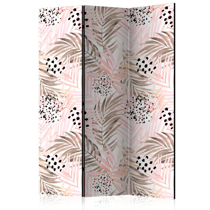 Rumsavdelare Skärmvägg Arkiio Pink Palm Leaves 135x172 cm