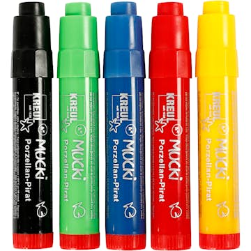 Glas Creativ Company Och Porslinstusch Mucki Spets 2-5 mm Mixade Färger 5 St/1 Förp