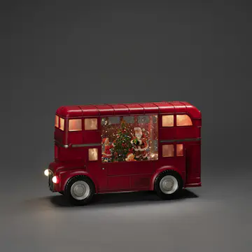 Snöglob med belysning Gnosjö Konstsmide Vattenfylld Buss med Tomte