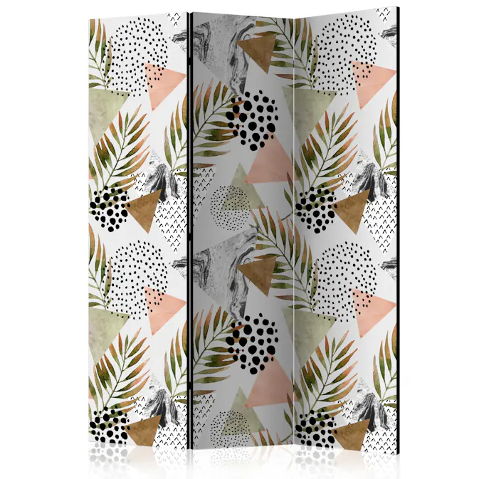 Rumsavdelare Skärmvägg Arkiio Tropical Geometry 135x172 cm
