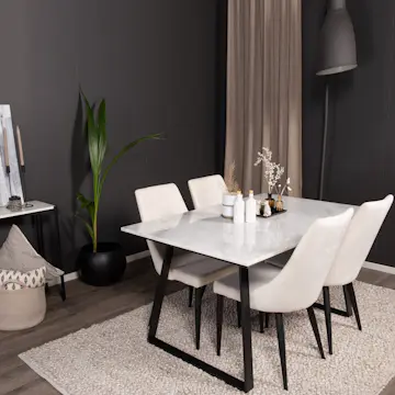 Matgrupp Venture Home Estelle med 4st Leone Stolar