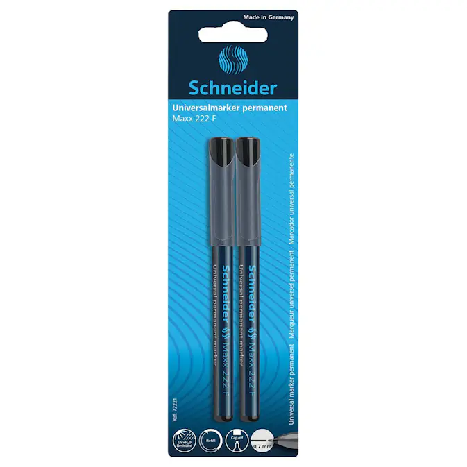 Märkpenna Schneider Maxx 222 Svart 2-Pack