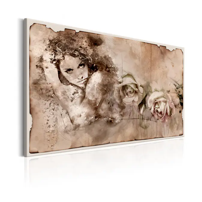 Tavla Arkiio Retro Style Woman And Roses