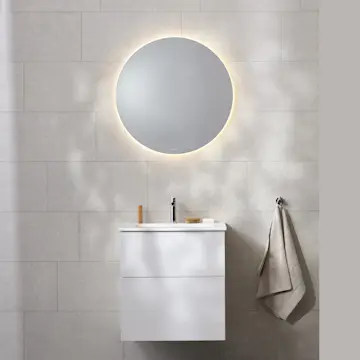 Möbelpaket Miller Badrum New York med Edge Tvättställ och Spegel