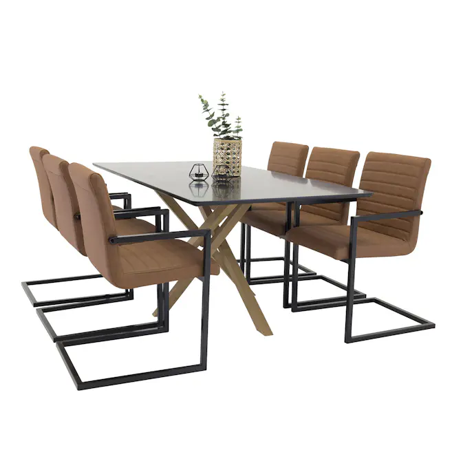 Matgrupp Venture Home Piazza med 6 Art stolar