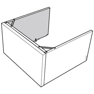 Överskåp Nibe 345 mm till Värmepump