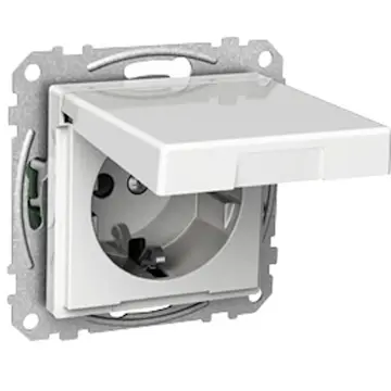 Vägguttag Schneider Electric Exxact 1-vägs Med Lock
