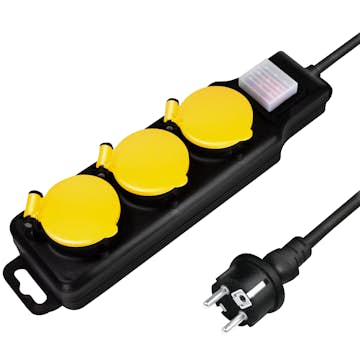 Grenuttag 3-vägs LogiLink Utomhusbruk Med Brytare IP44