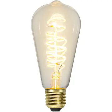 LED-lampa Star Trading E27 ST64 Decoled Spiral Klar 3-step Memory Dimbar 4W